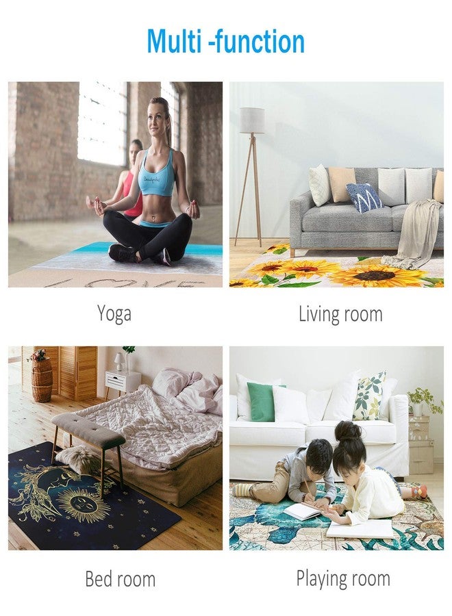 ZOANIML African Mud Cloth Black and White Area Rugs Non-Slip Floor Mat Doormats Home Runner Carpet for Bedroom Indoor Outdoor Kids Play Mat Nursery Throw Yoga Mat - Image 4